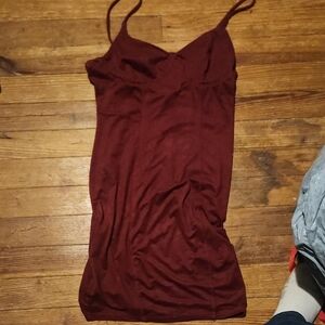 Bozzolo Wine Red Mini Dress